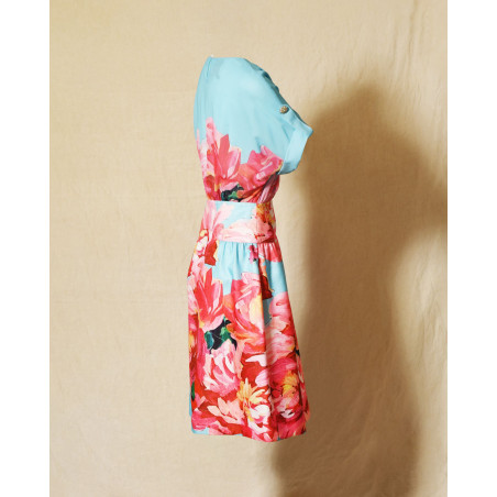 Robe patineuse à imprimé floral multicolore Edward Achour