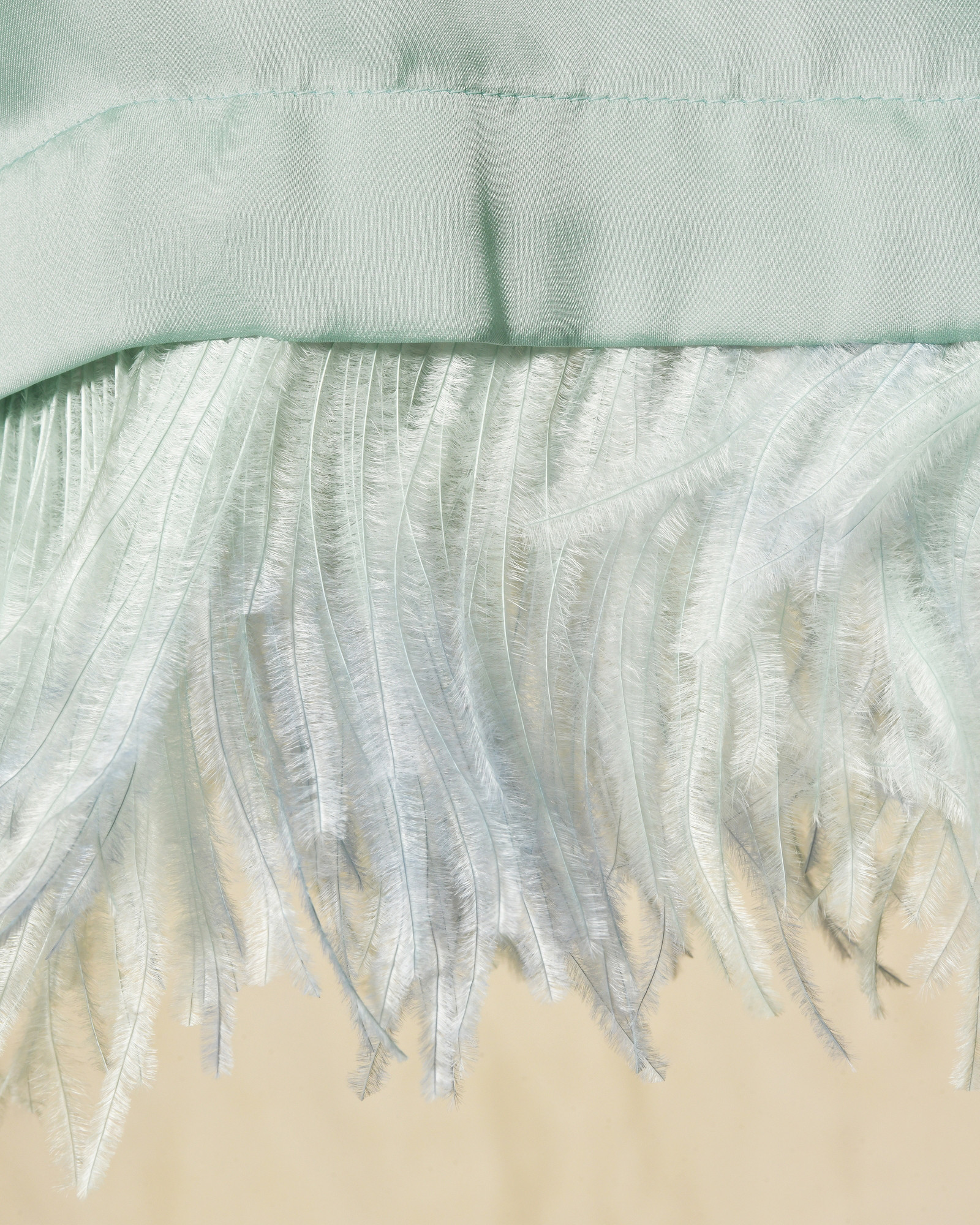 Blouse en satin à plumes amovible Maison Père