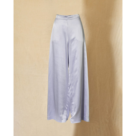 Pantalon en satin violet Clips