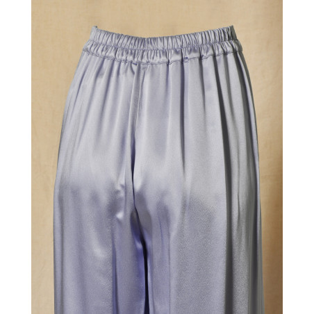 Pantalon en satin violet Clips