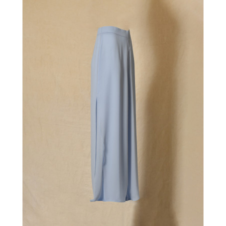 Pantalon palazzo fluide bleu Clips