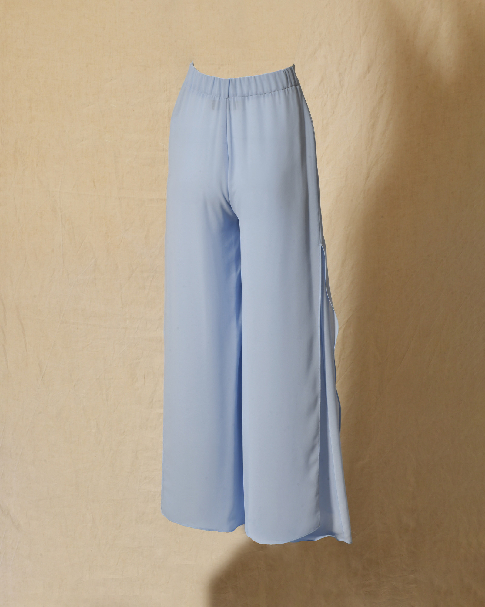 Pantalon palazzo fluide bleu Clips
