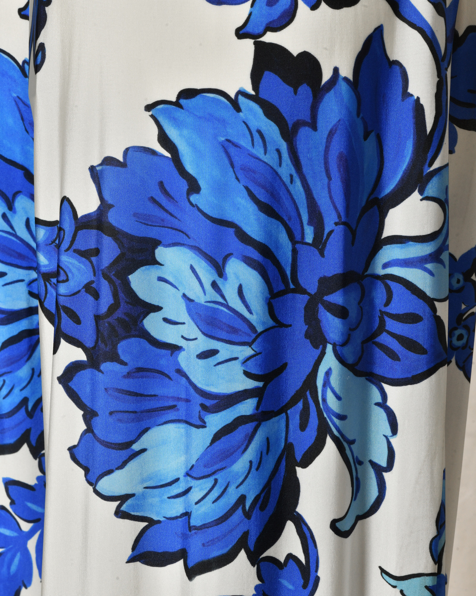 Pantalon en viscose à imprimé floral bleu Clips