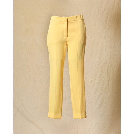 Pantalon cigarette jaune pâle Clips