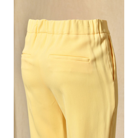 Pantalon cigarette jaune pâle Clips