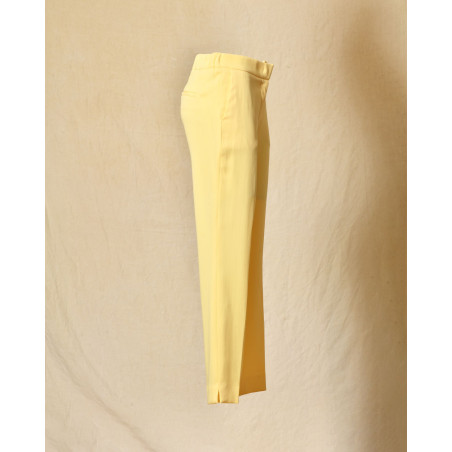 Pantalon cigarette jaune pâle Clips