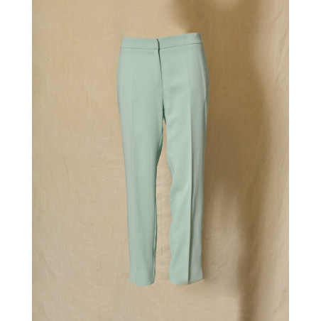 Pantalon cigarette vert d’eau Clips