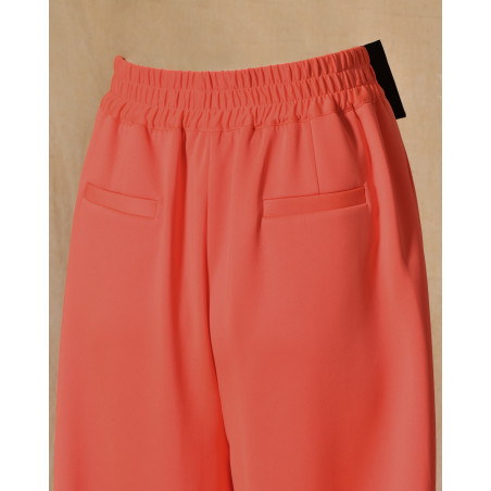 Pantalon corail avec noeud à strass Edward Achour
