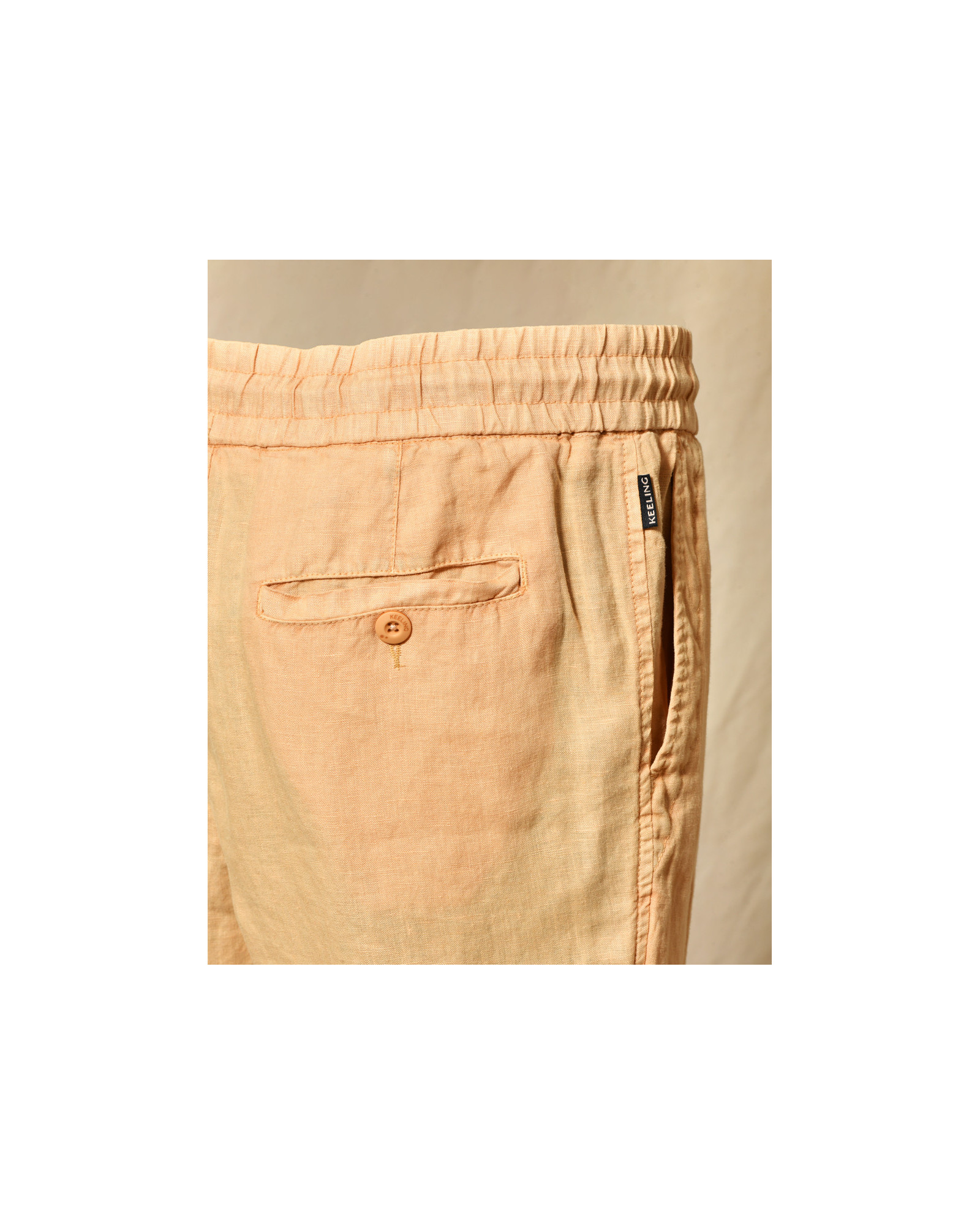 Short en lin orange Keeling