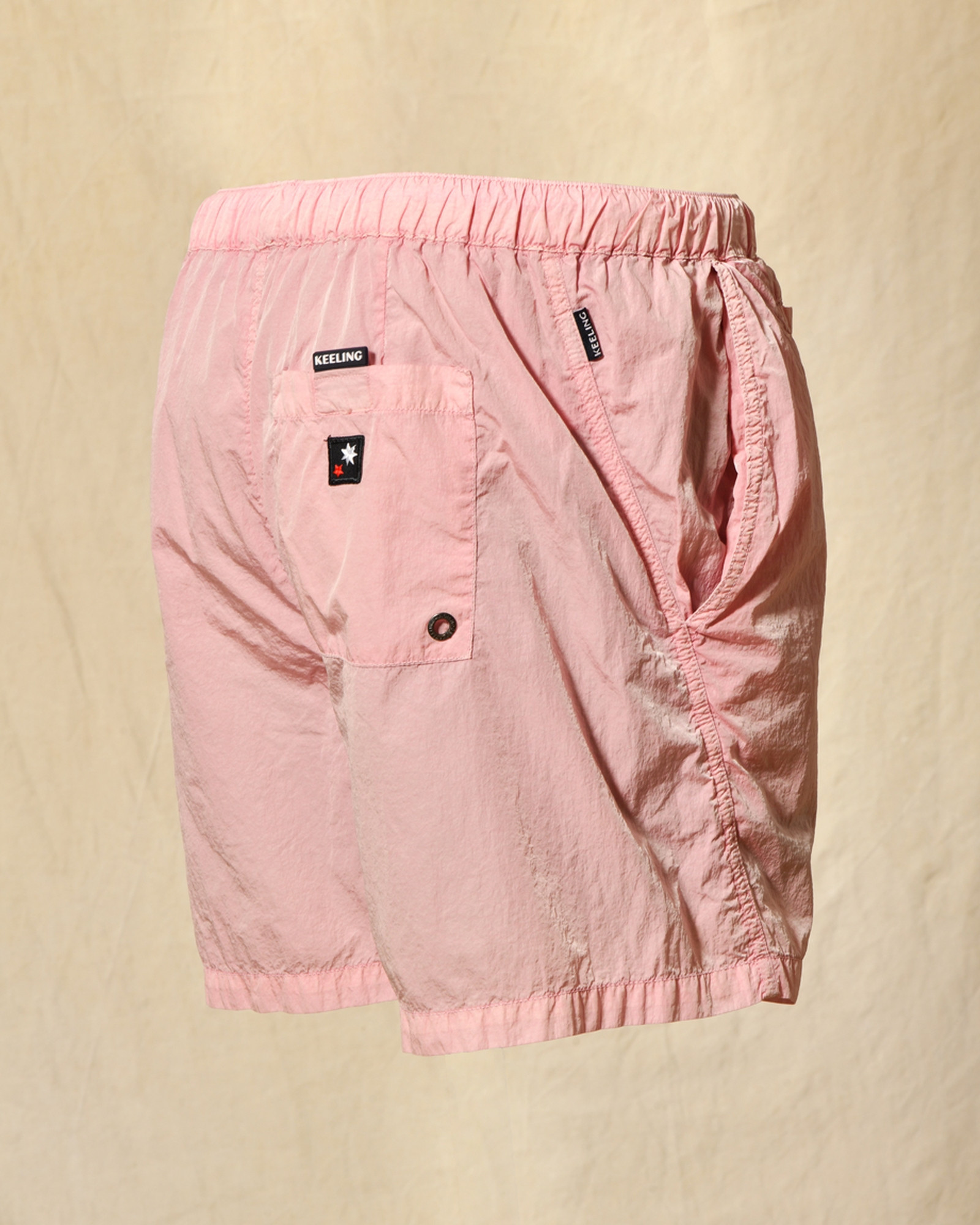 Short de bain rose effet froissé Keeling