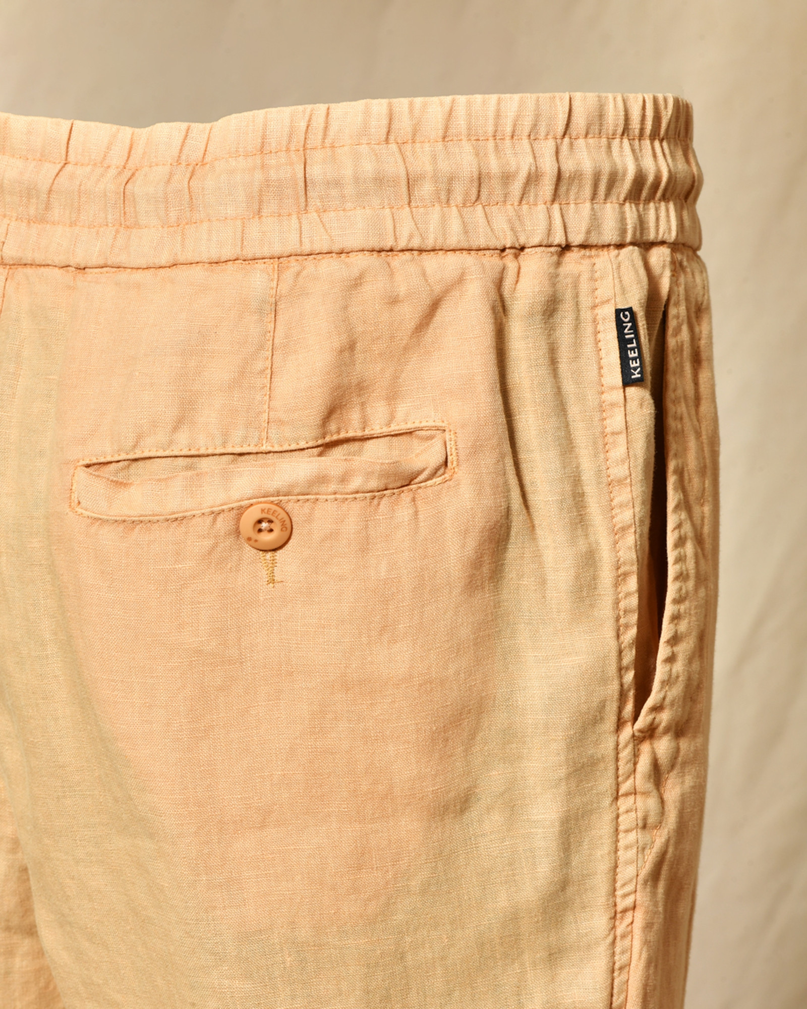 Short en lin orange Keeling