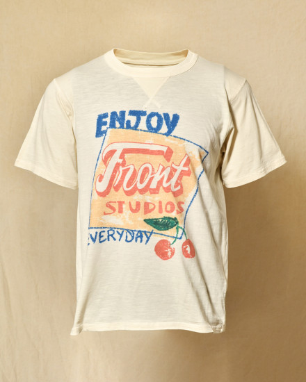 T-shirt écru à flocage fantaisie Front Street