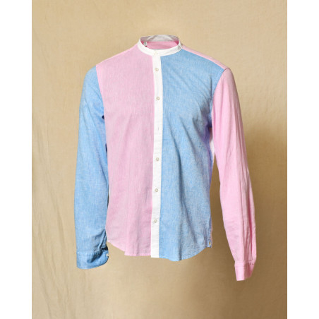 Chemise en lin bicolore Manuel Ritz