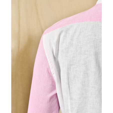 Chemise en lin bicolore Manuel Ritz