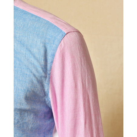 Chemise en lin bicolore Manuel Ritz