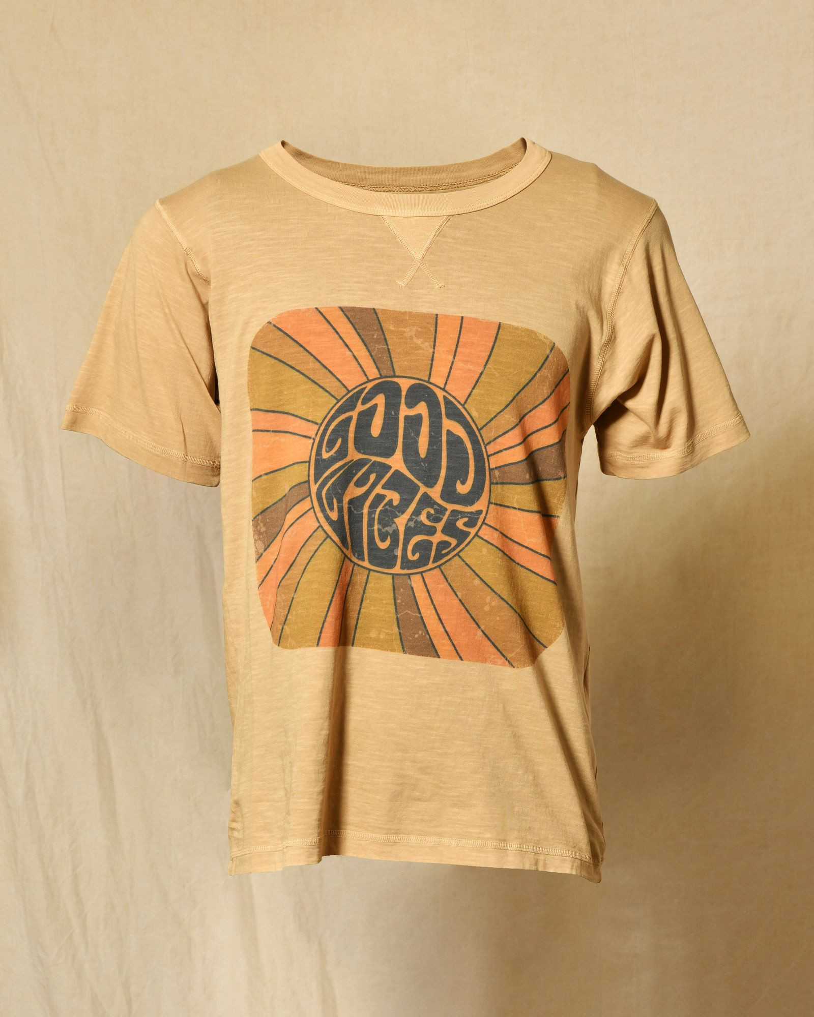T-shirt beige imprimé graphique rétro Front Street