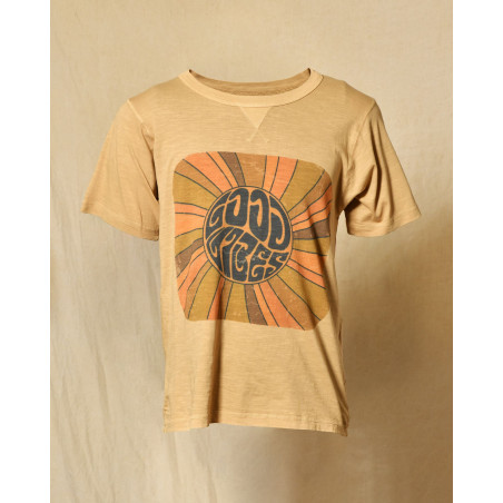 T-shirt beige imprimé graphique rétro Front Street