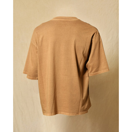 T-shirt camel à flocage surf Front Street