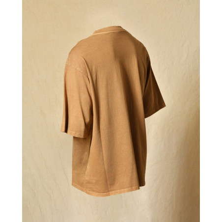 T-shirt camel à flocage surf Front Street