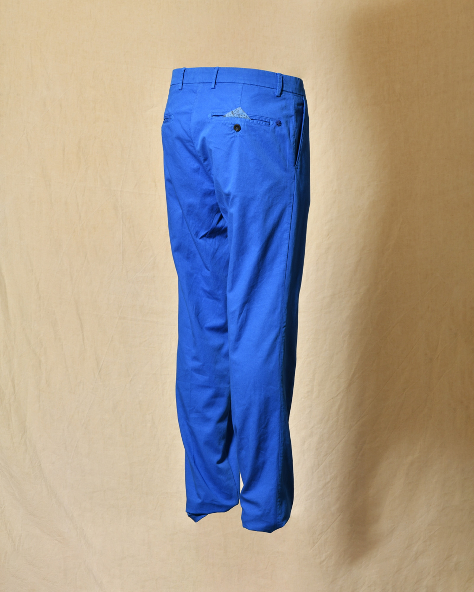 Pantalon en lin bleu Manuel Ritz