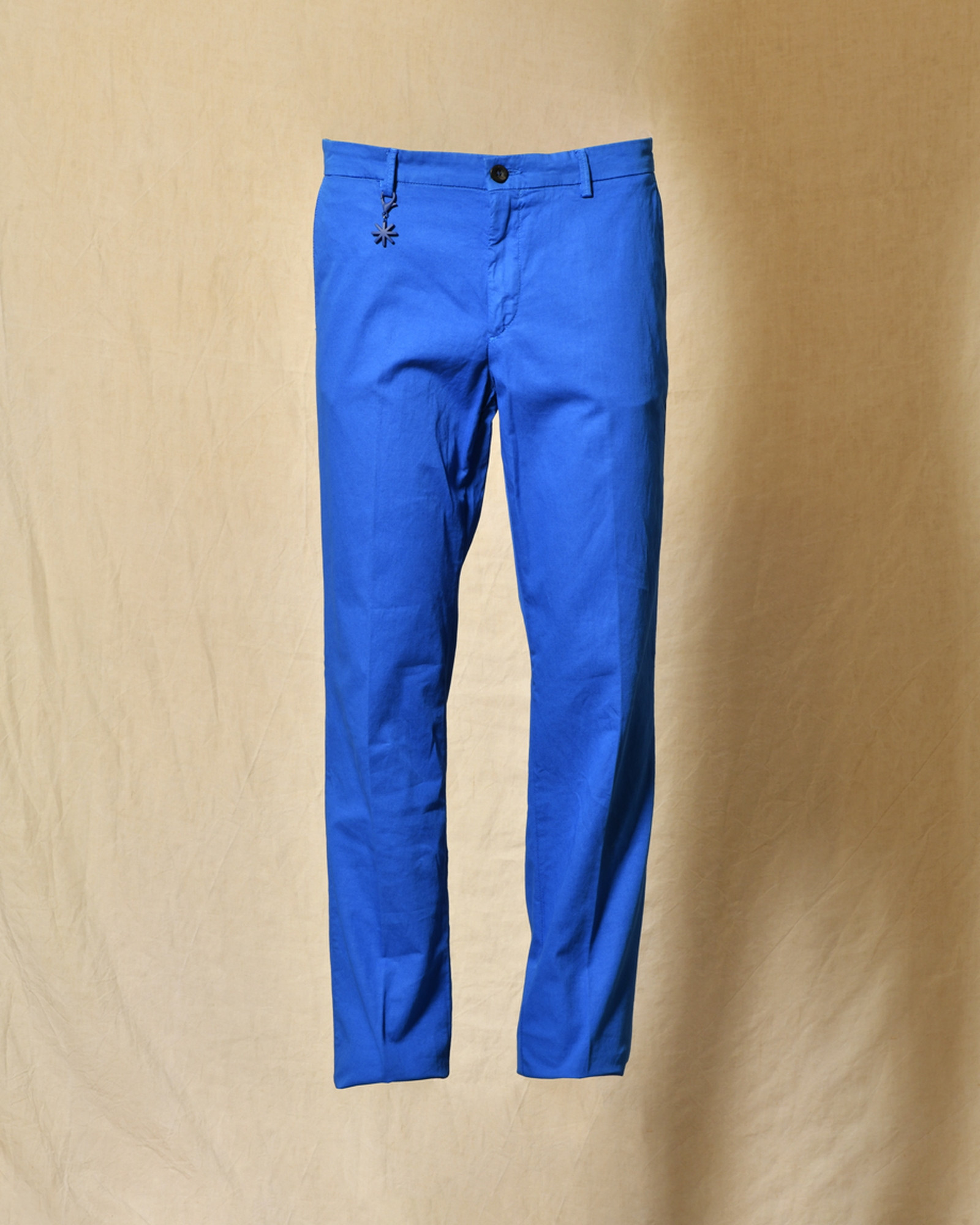 Pantalon en lin bleu Manuel Ritz