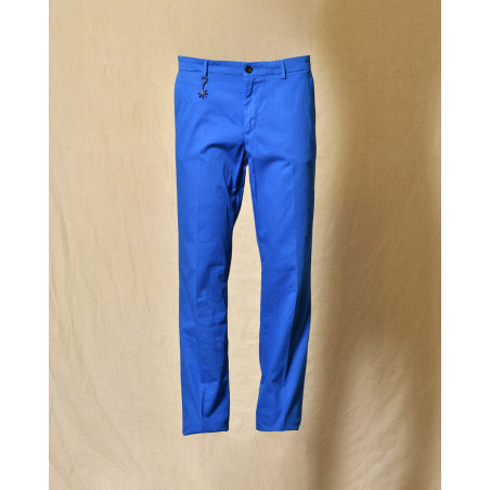 Pantalon en lin bleu Manuel Ritz