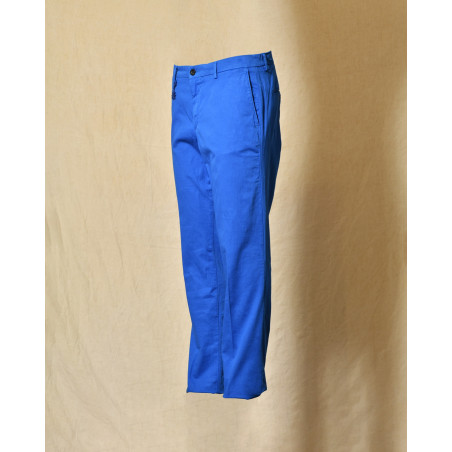 Pantalon en lin bleu Manuel Ritz
