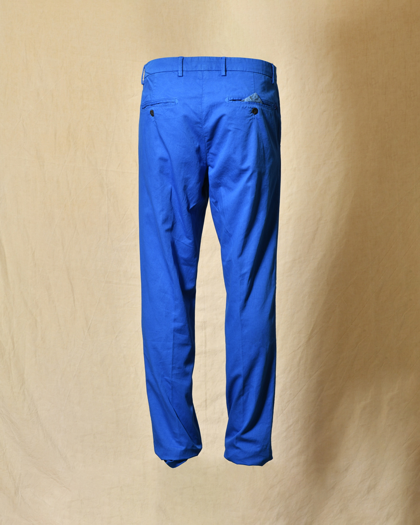 Pantalon en lin bleu Manuel Ritz