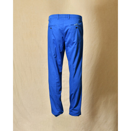 Pantalon en lin bleu Manuel Ritz