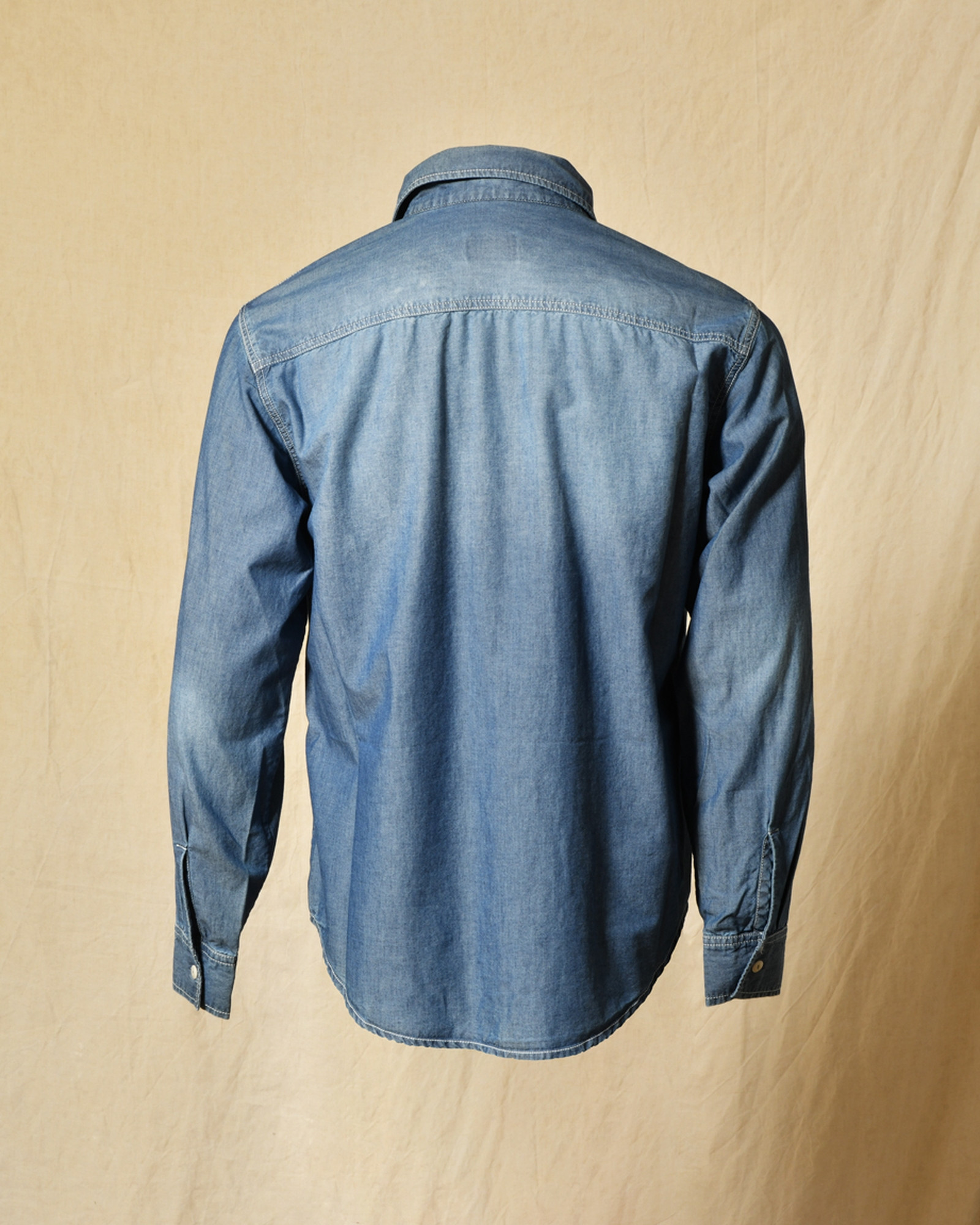 Chemise en denim bleu à broderie ourson Front Street
