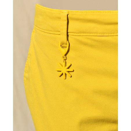 Short en coton jaune Manuel Ritz