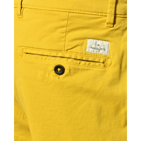 Short en coton jaune Manuel Ritz