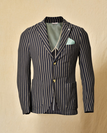 Veste blazer à rayures bleu Manuel Ritz