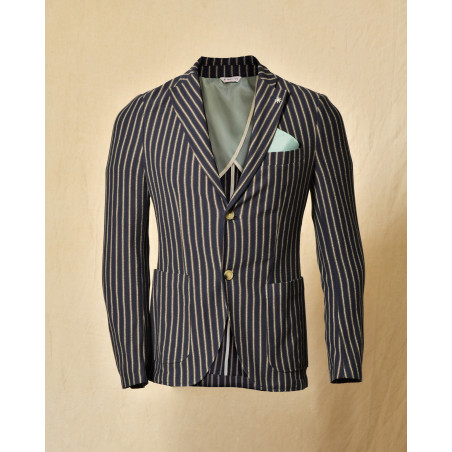 Veste blazer à rayures bleu Manuel Ritz