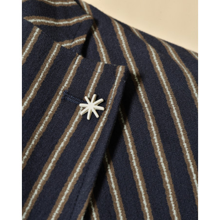 Veste blazer à rayures bleu Manuel Ritz
