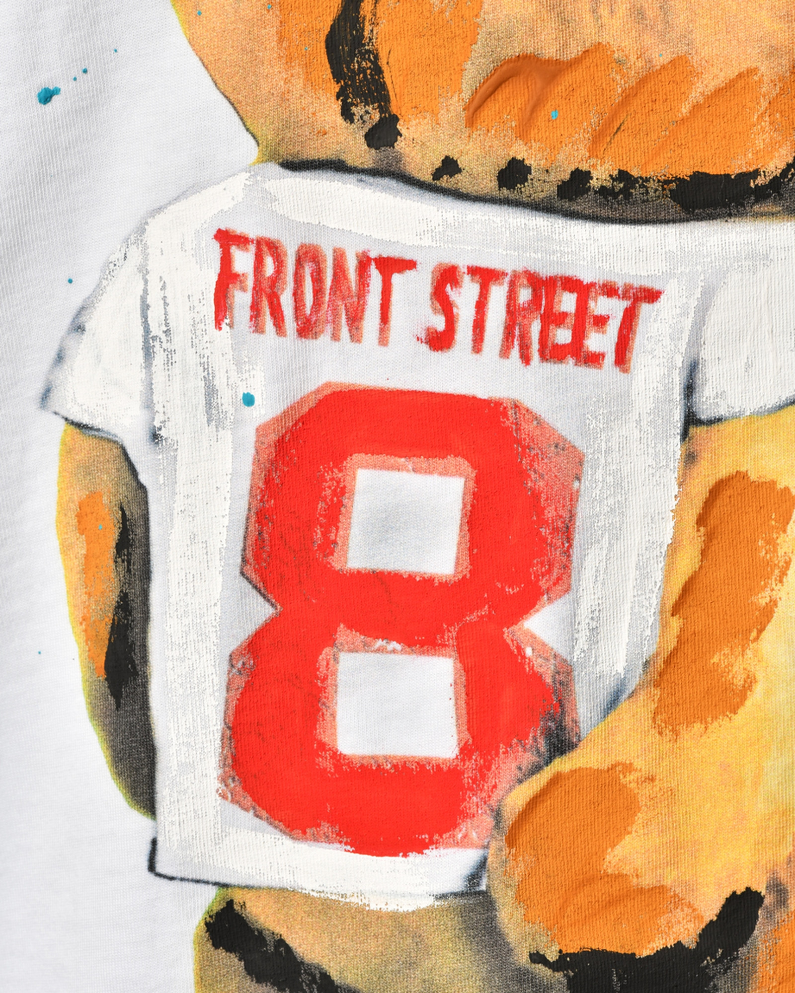 T-shirt blanc à flocage ourson Front Street