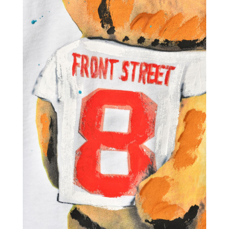 T-shirt blanc à flocage ourson Front Street