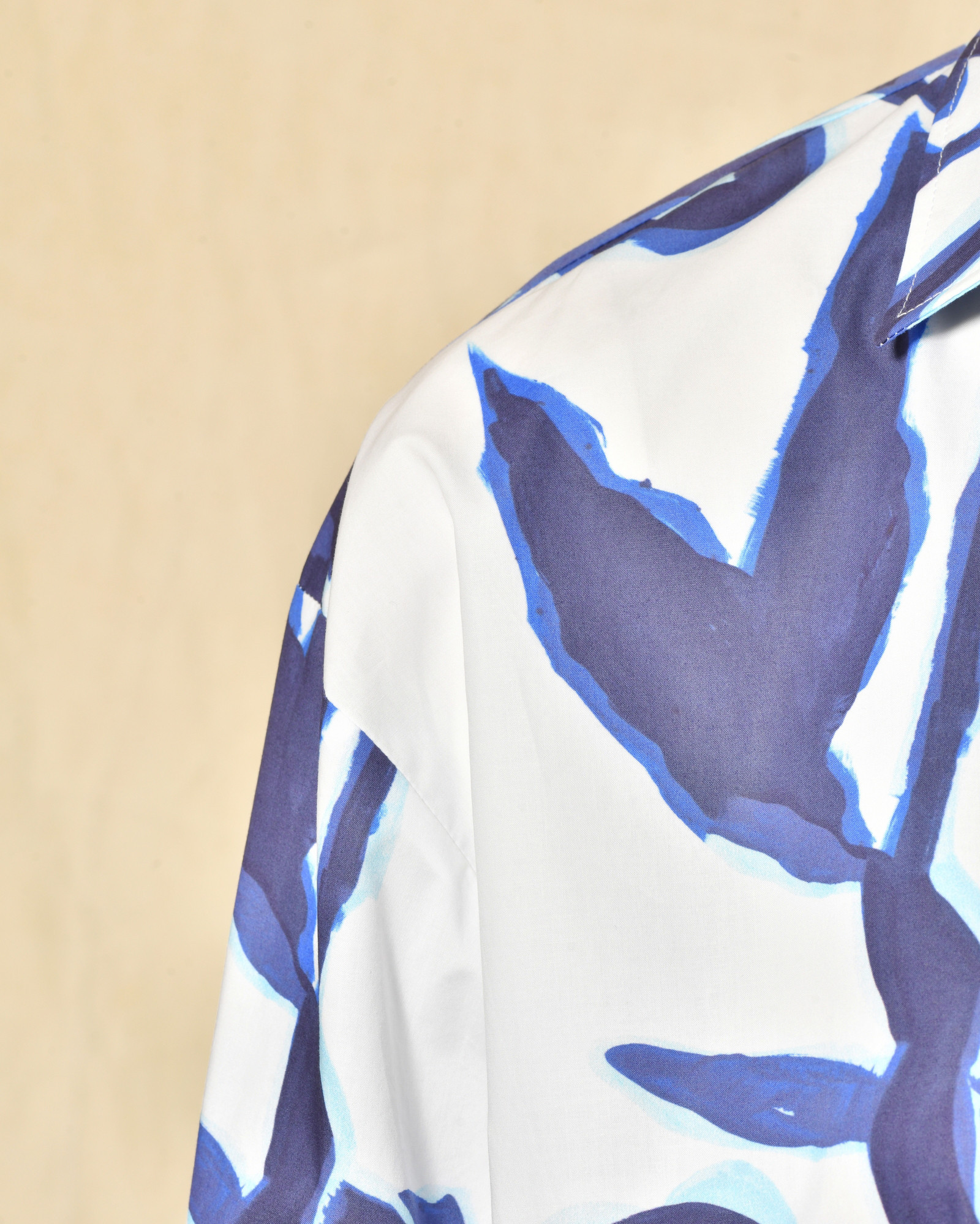 Chemise blanche à imprimé bleu Lady Cotton