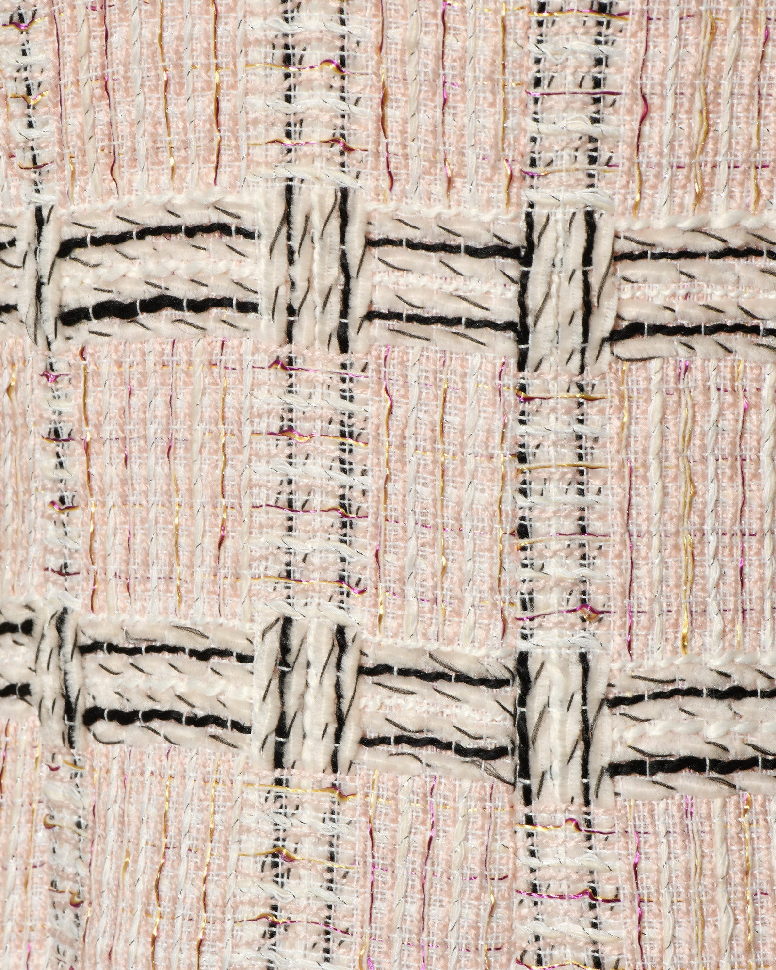 Robe en tweed rose à carreaux Edward Achour