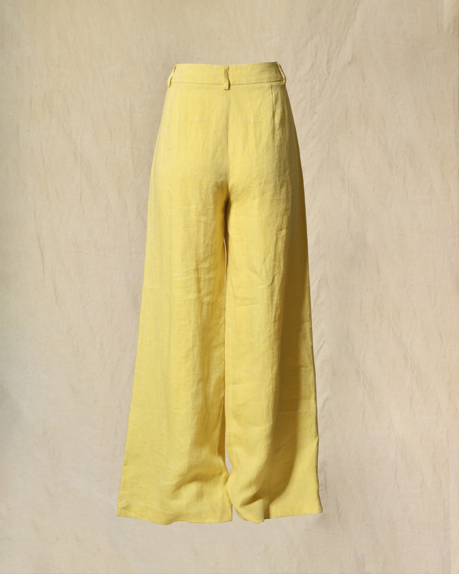 Pantalon en lin jaune Diega