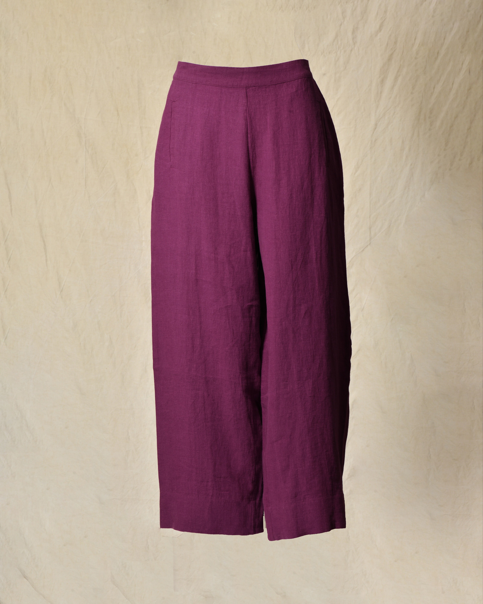 Pantalon palazzo en lin violet Bella Jones