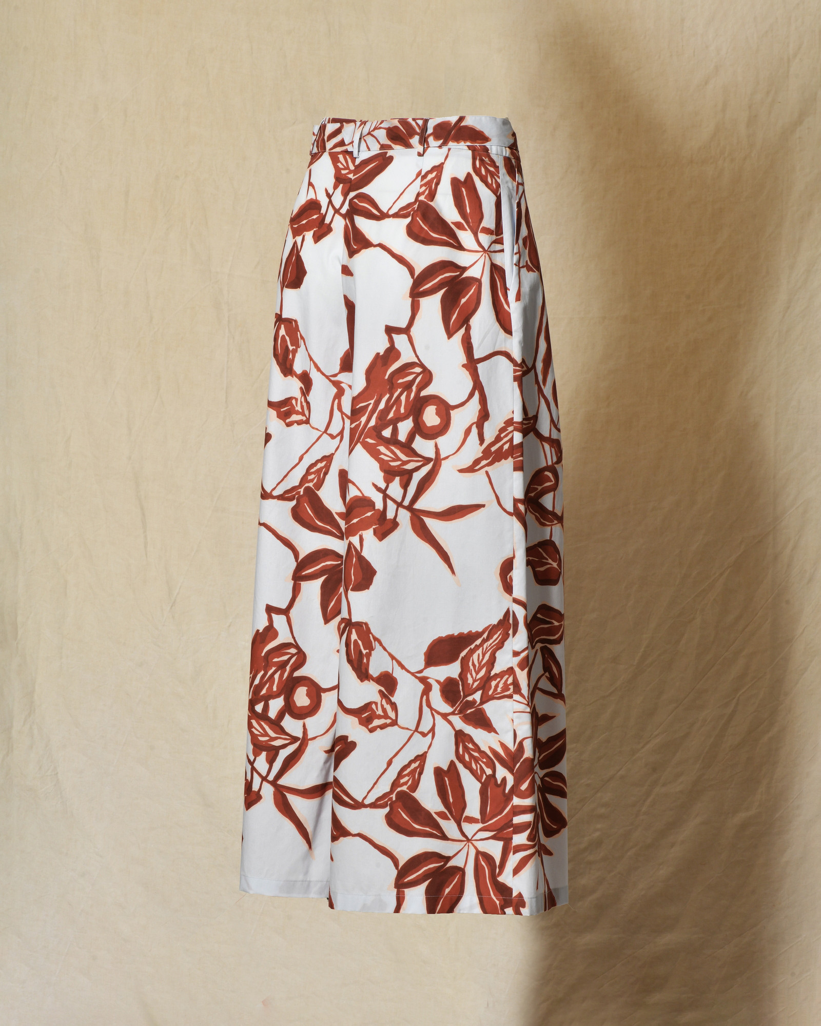 Pantalon bleu à imprimé florale rouge Lady Cotton