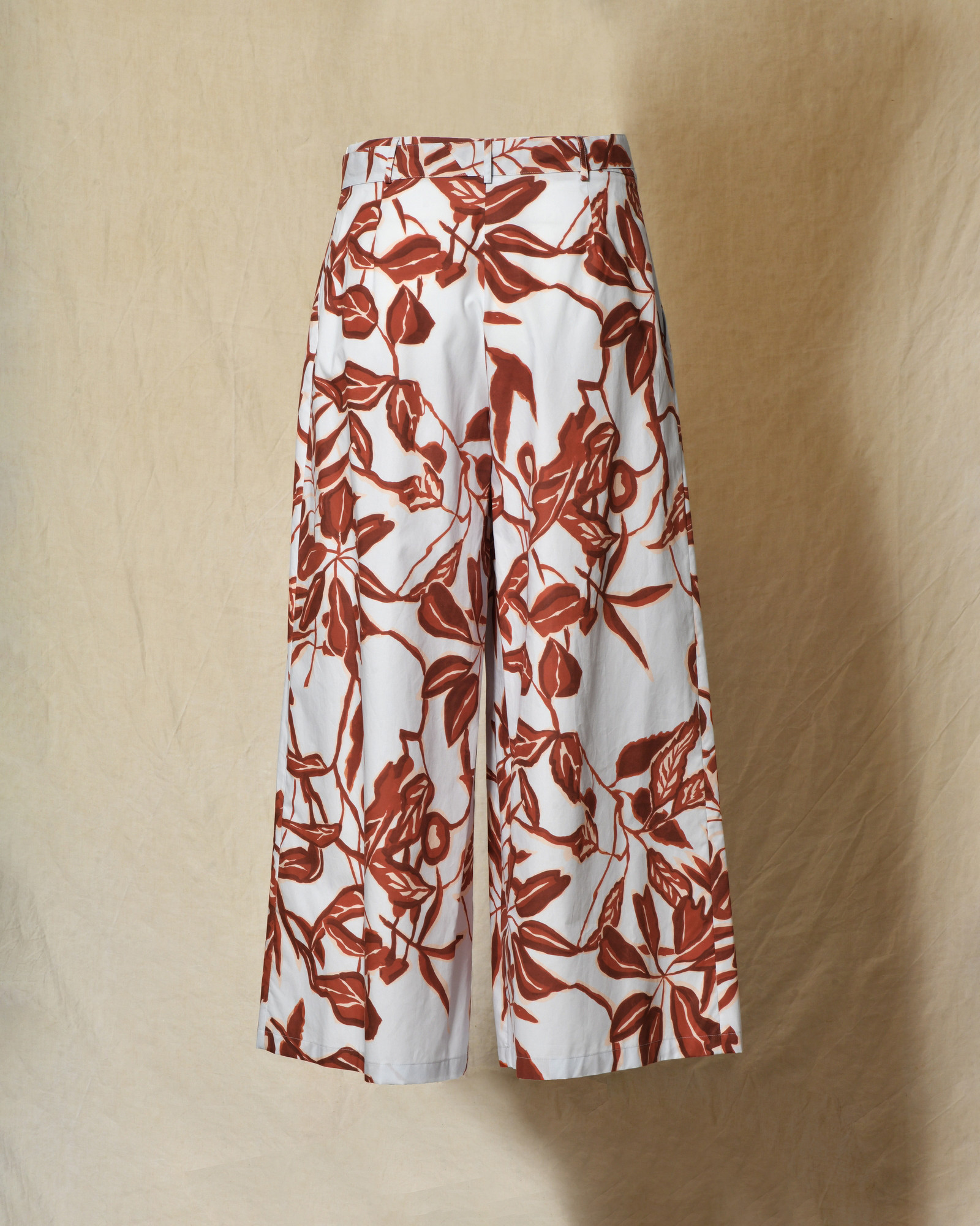 Pantalon bleu à imprimé florale rouge Lady Cotton