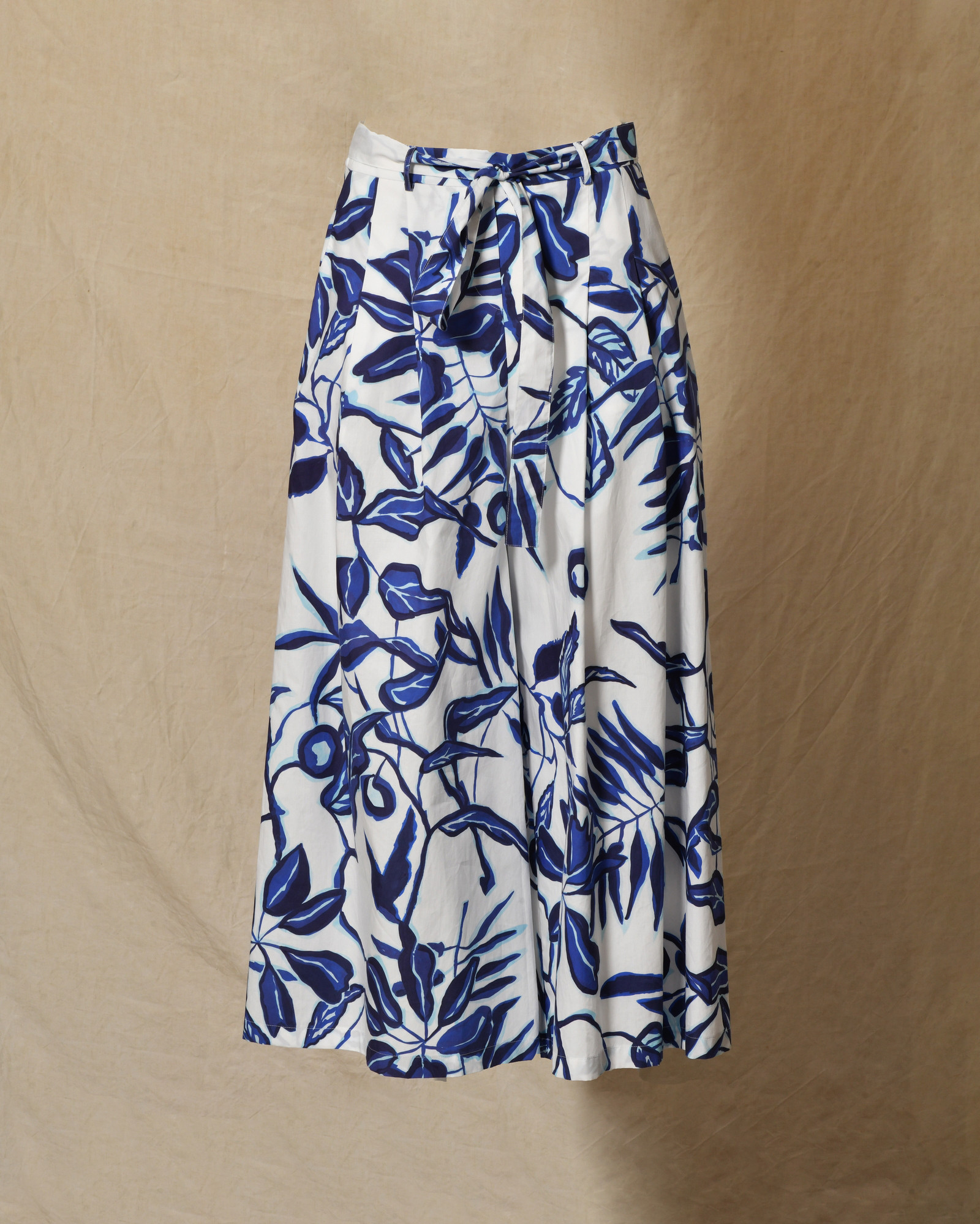 Pantalon blanc à imprimé bleu Lady Cotton