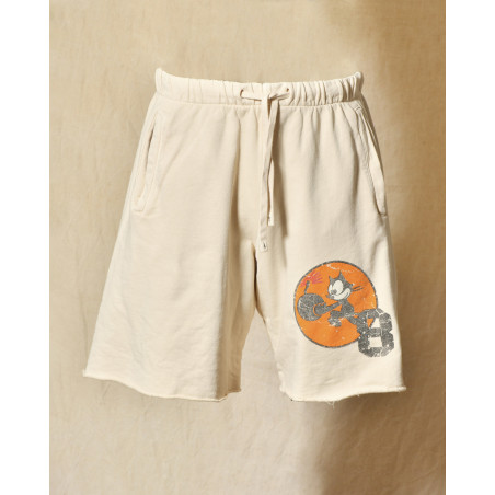 Short de survêtement beige imprimé "Felix The Cat" Front Street