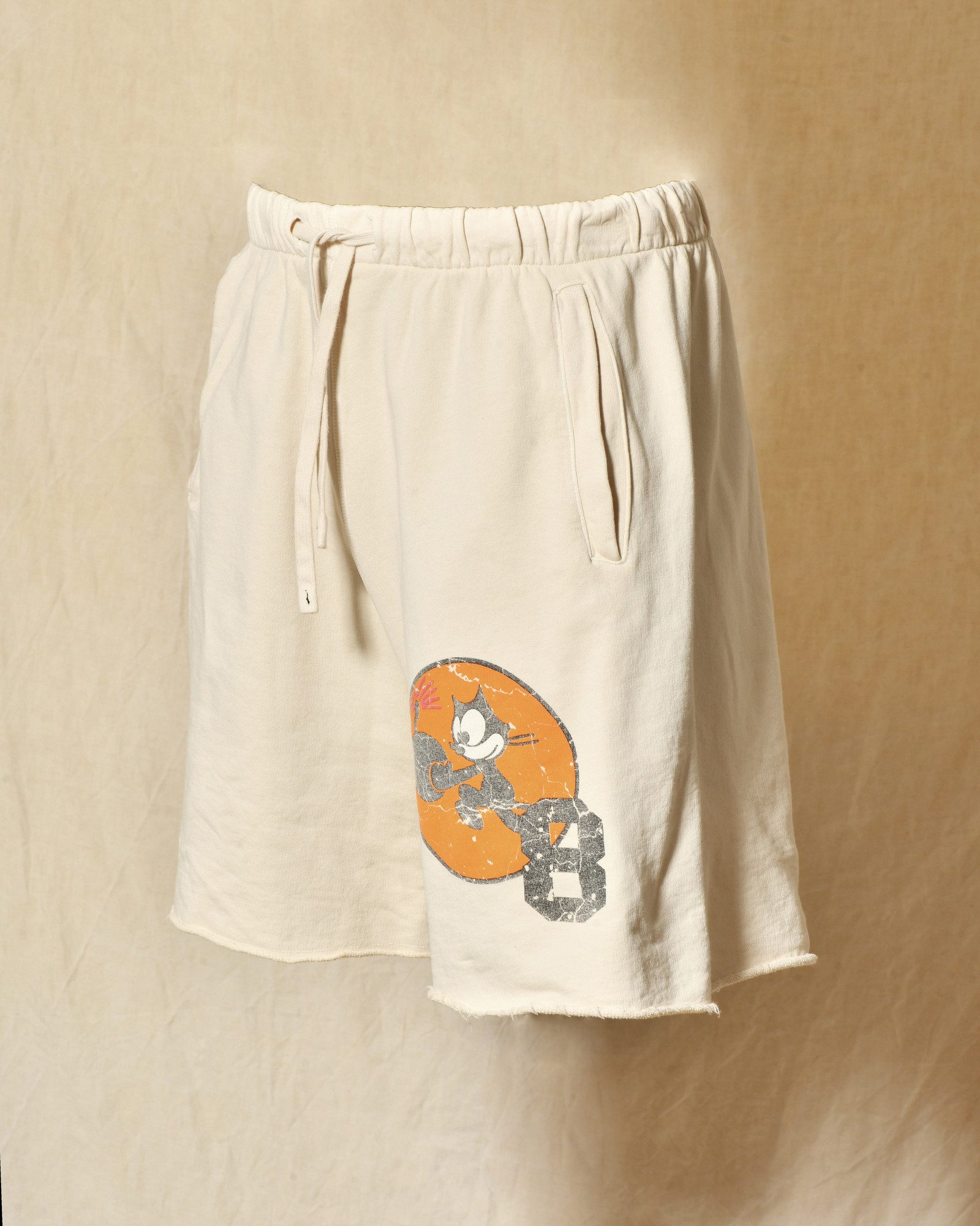 Short de survêtement beige imprimé "Felix The Cat" Front Street