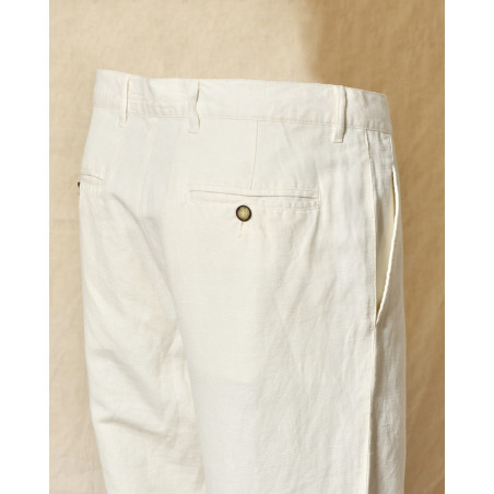 Pantalon en lin blanc Rodrigo