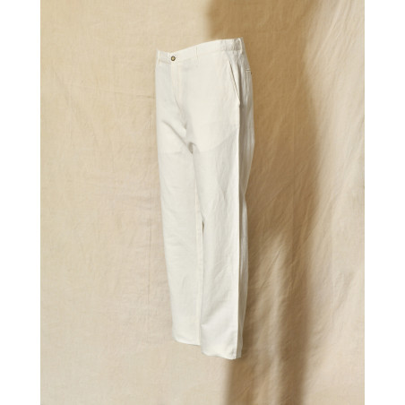 Pantalon en lin blanc Rodrigo