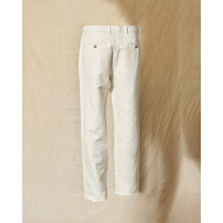 Pantalon en lin blanc Rodrigo