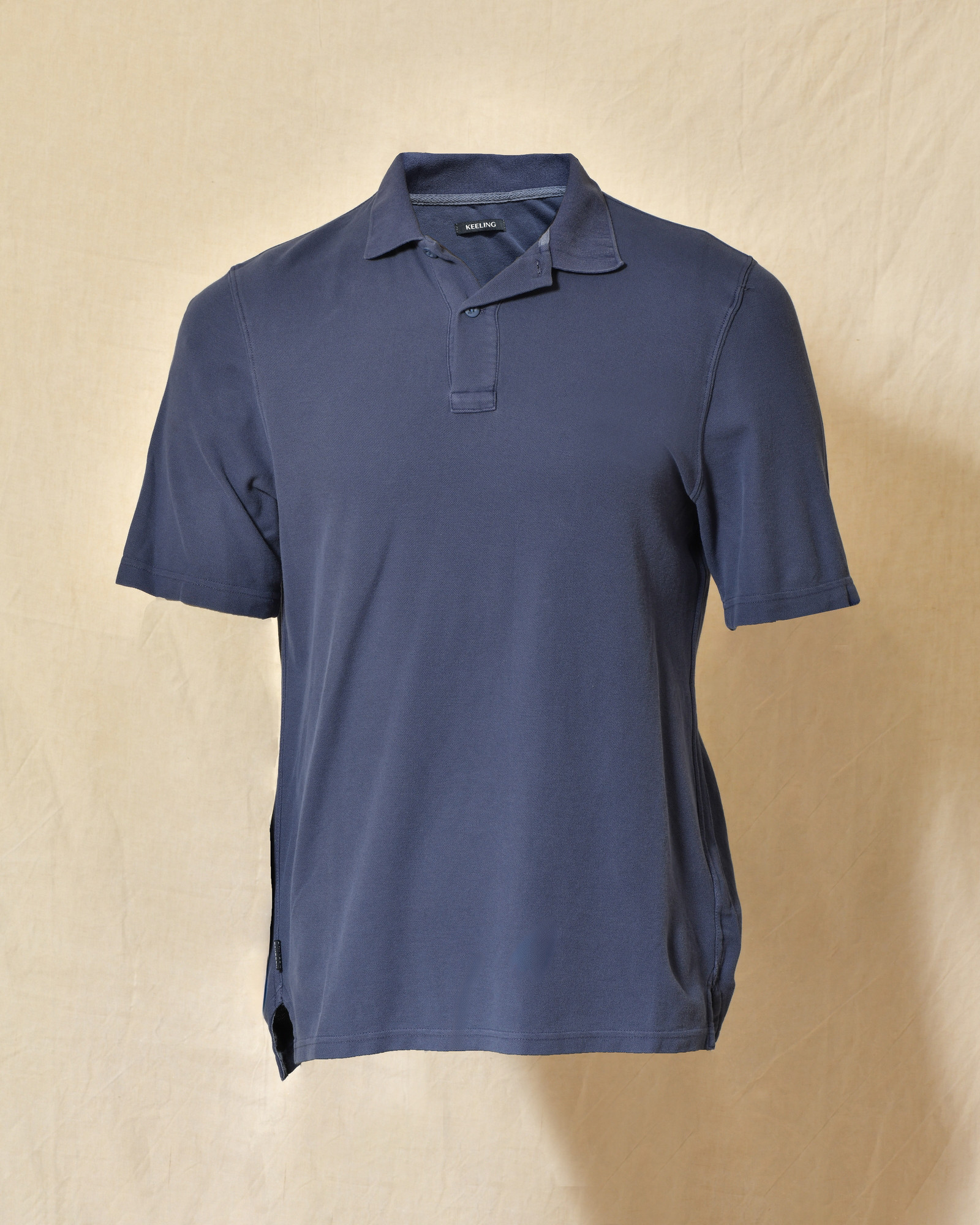 Polo en coton bleu Keeling